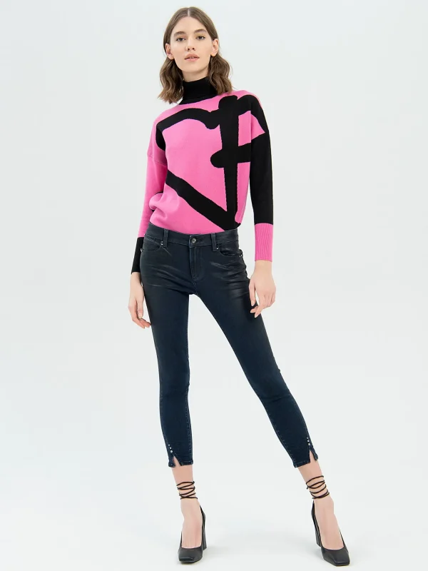 Jeans skinny fit cropped en denim - FRACOMINA