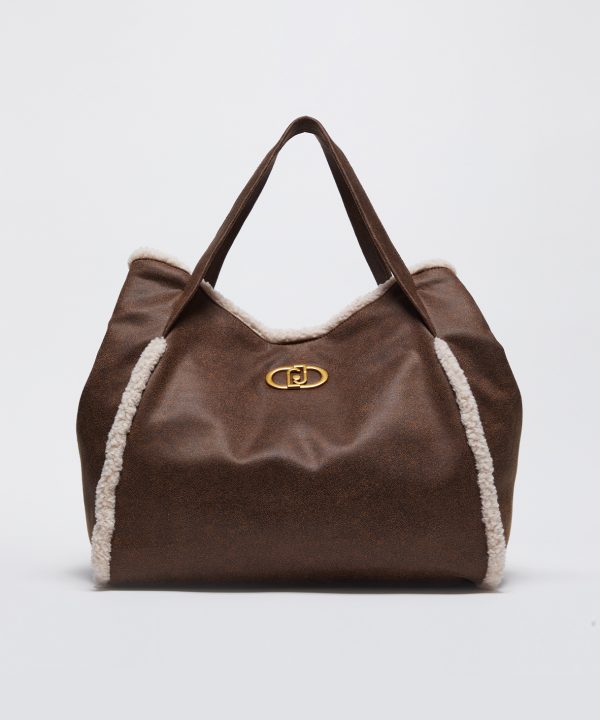 Bolso tote de tejido revestido con bolsito - LIU.JO