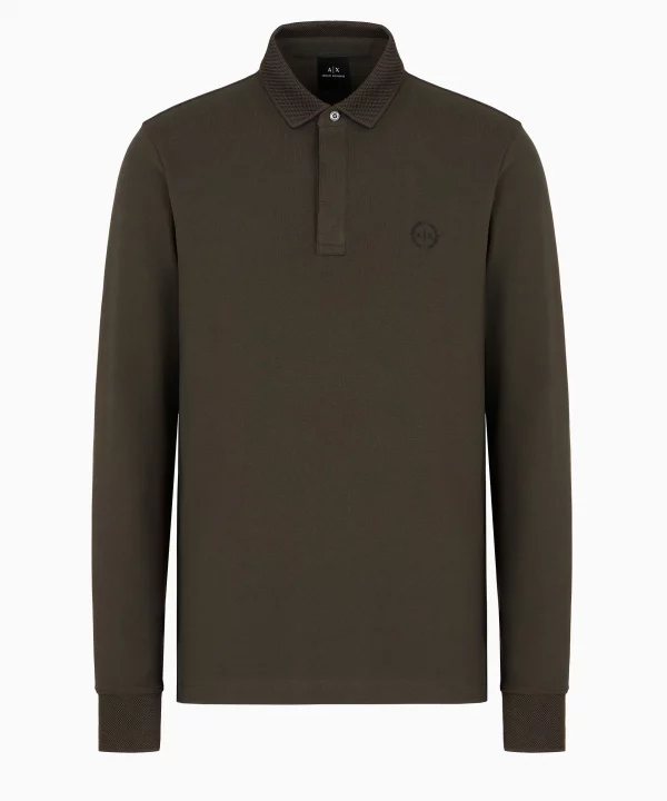 Polo slim fit de algodón elástico - ARMANI EXCHANGE