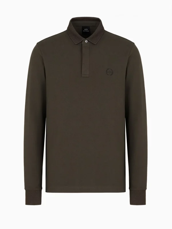 Polo slim fit de algodón elástico - ARMANI EXCHANGE