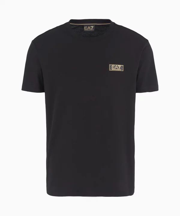 Camiseta de punto de algodón Gold Label - EA7