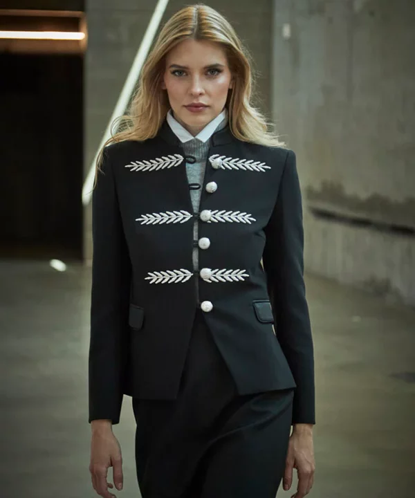 Blazer con bordado renata silver - THE EXTREME COLLECTION