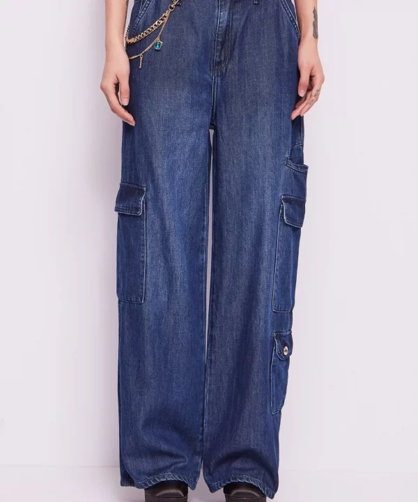 Vaqueros cargo en denim de algodón - DENNY ROSE
