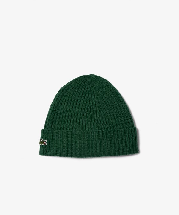 Gorro de punto de canalé - LACOSTE