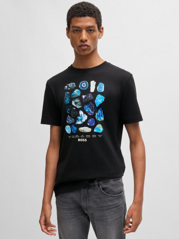 Camiseta De Punto De Algodón - HUGO BOSS