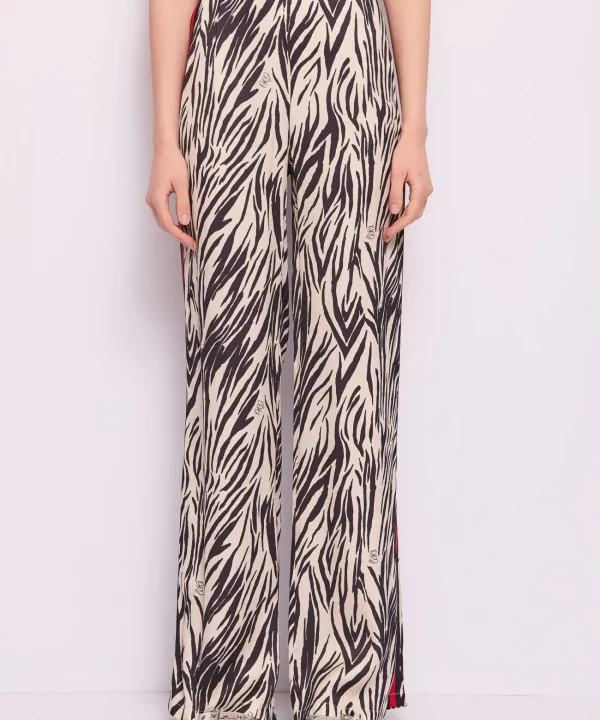 Pantalón palazzo de raso estampado - DENNY ROSE