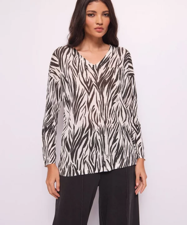 Jersey oversize con estampado animal - DENNY ROSE
