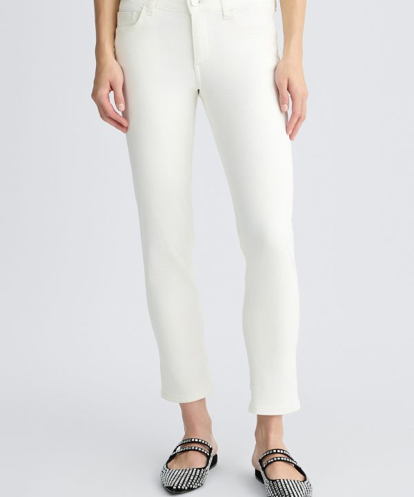 Pantalón tobillero blanco con vuelta - LIU.JO