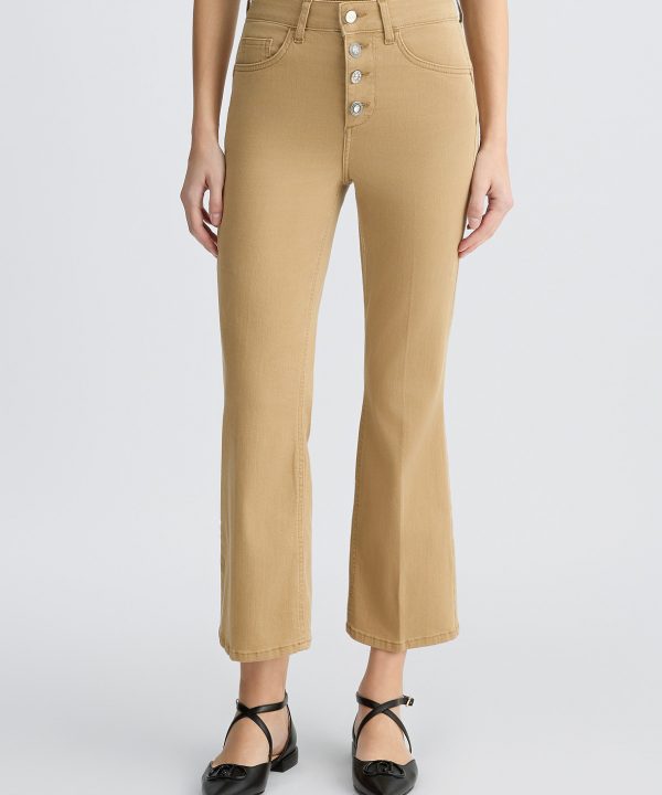 Pantalón bootcut blanco de talle alto - LIU.JO