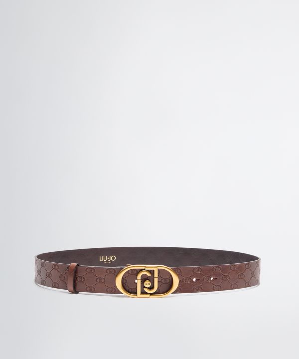 Cinturón de piel con logotipo - LIU.JO