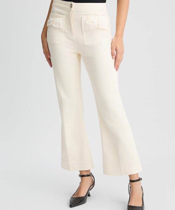 Pantalón acampanado tobillero de algodón - LIU.JO