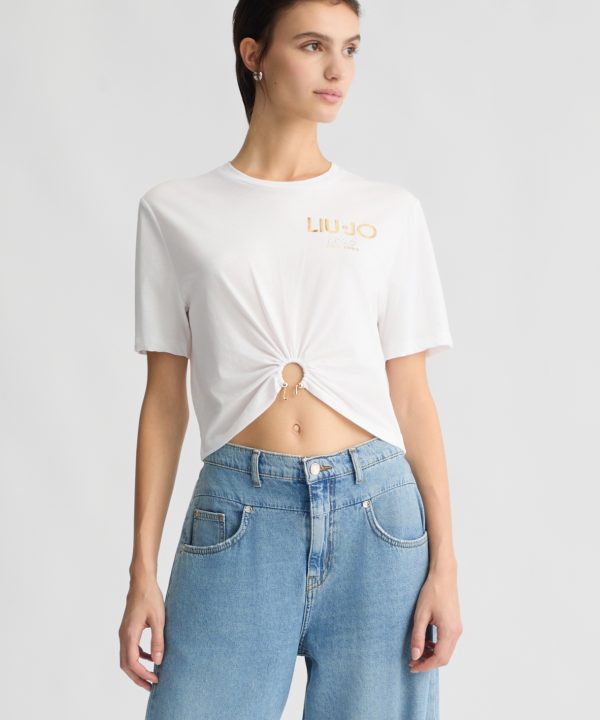 Camiseta de algodón con logotipo - LIU.JO