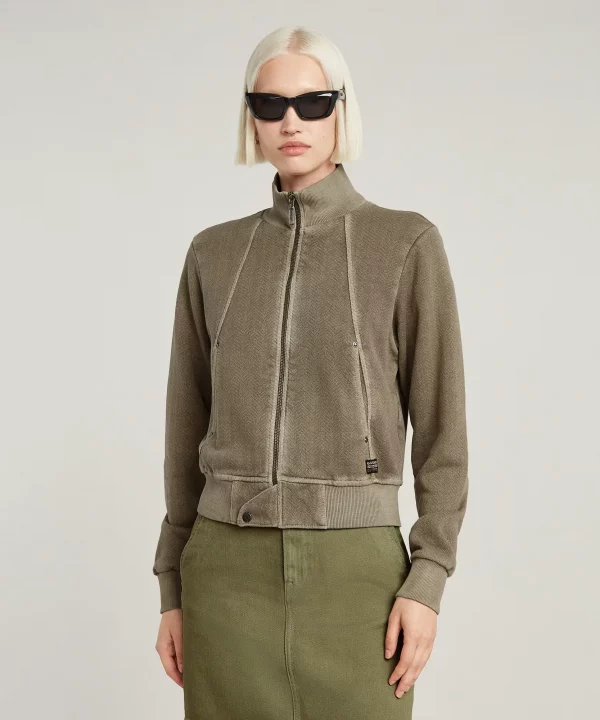 Chaqueta overdyed slim track sweater - G-STAR RAW