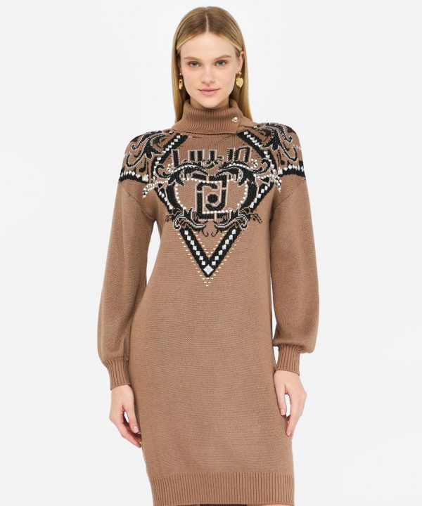 Vestido de lana jacquard - LIU.JO
