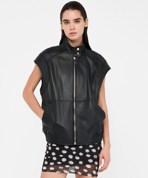 Chaleco oversize de piel - LIU.JO