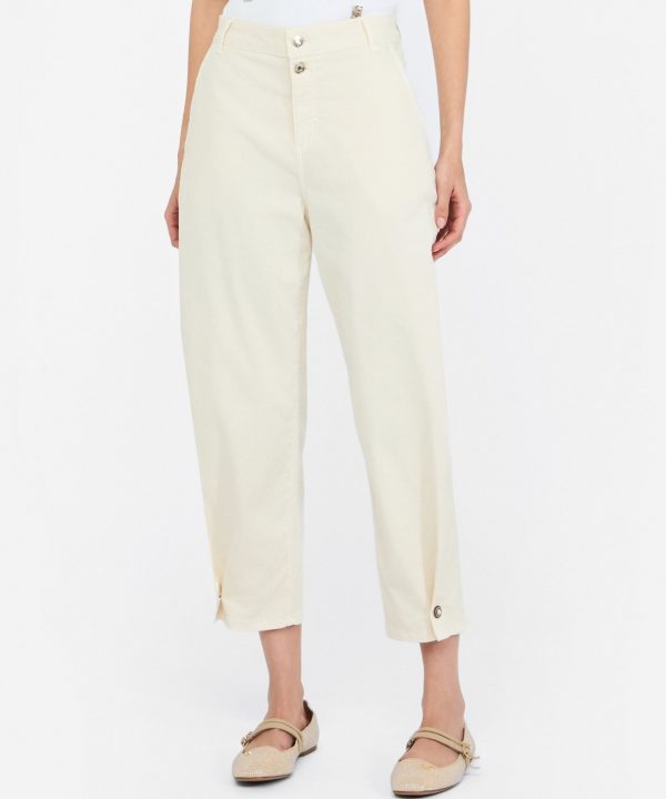 Pantalón abullonado con botón joya - LIU.JO