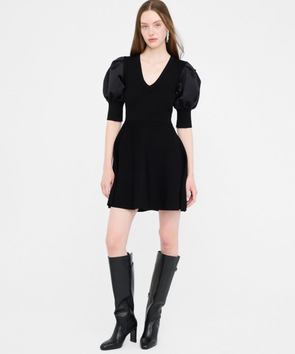 Vestido de punto con mangas abullonadas - LIU.JO