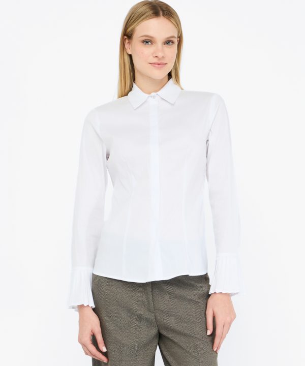 MF5405 Camisa con detalles plisados - LIU.JO
