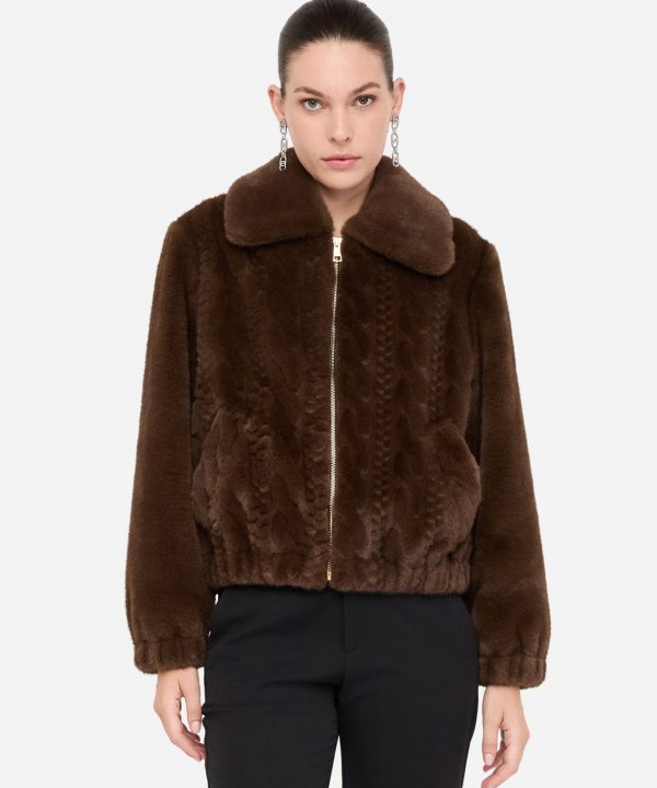 Bomber de peluche con trenzas - LIU.JO