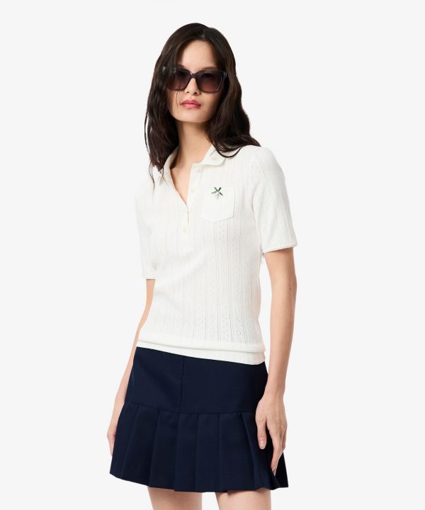 Polo de punto entallado para mujer L.12.D - LACOSTE