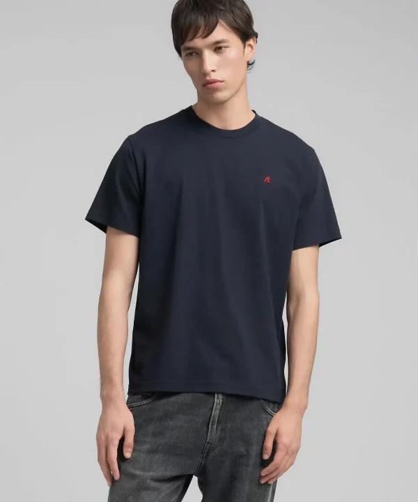 Camiseta de punto con R bordada - REPLAY
