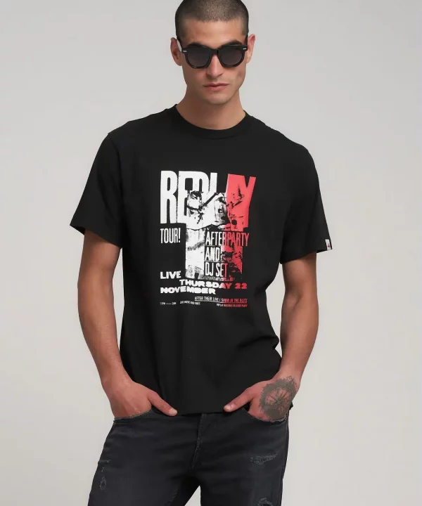 Camiseta Con Estampado Grande - REPLAY