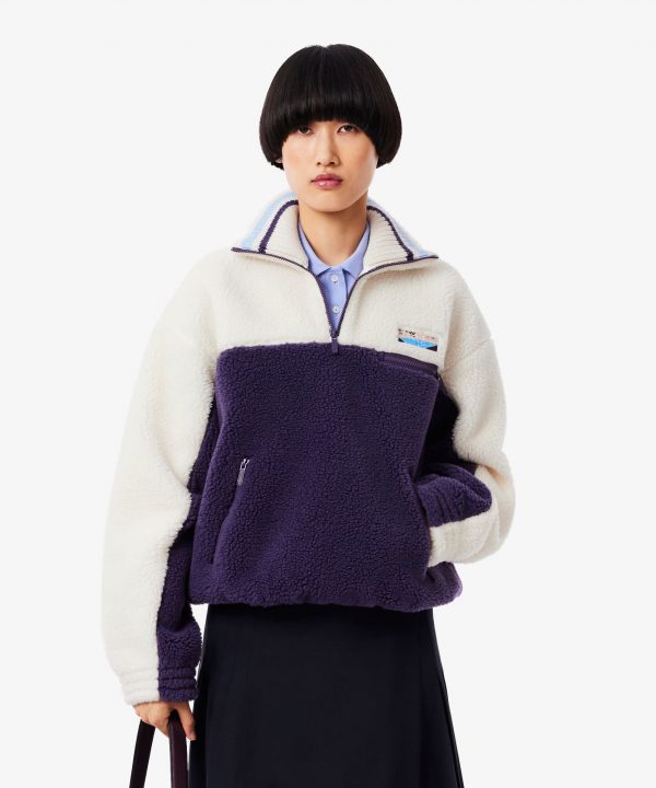 Sudadera polar extragrande con cuello alto - LACOSTE