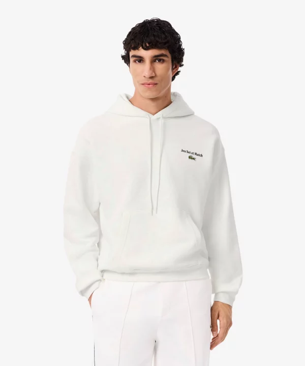 Sudadera  de Algodón con Capucha Estampado - LACOSTE