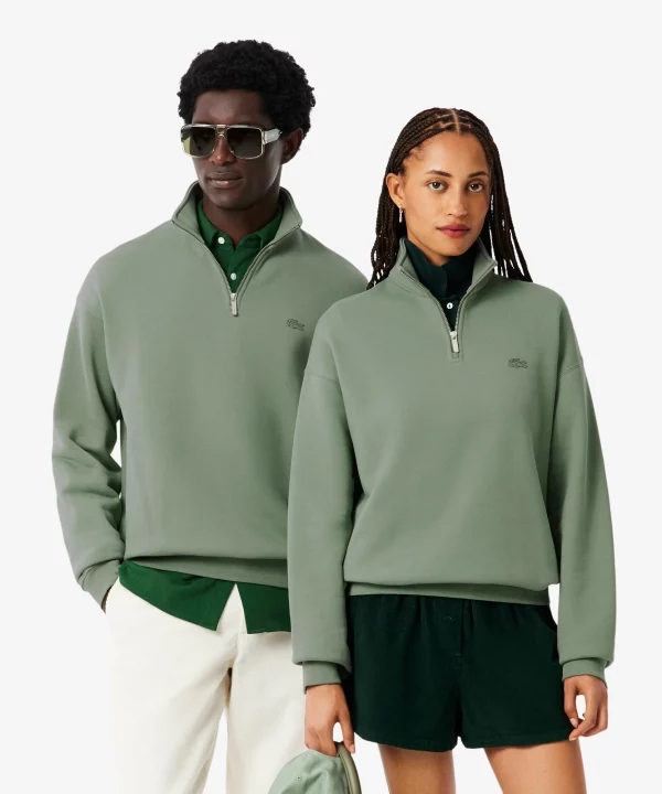 Sudadera de felpa gruesa con cremallera - LACOSTE