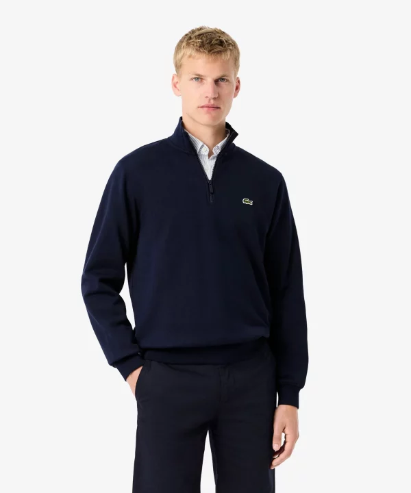 Sudadera polar con cuello alto y cremallera - LACOSTE