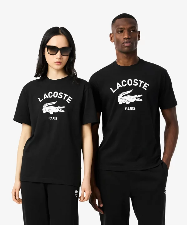 Camiseta de algodón con estampado exclusivo - LACOSTE