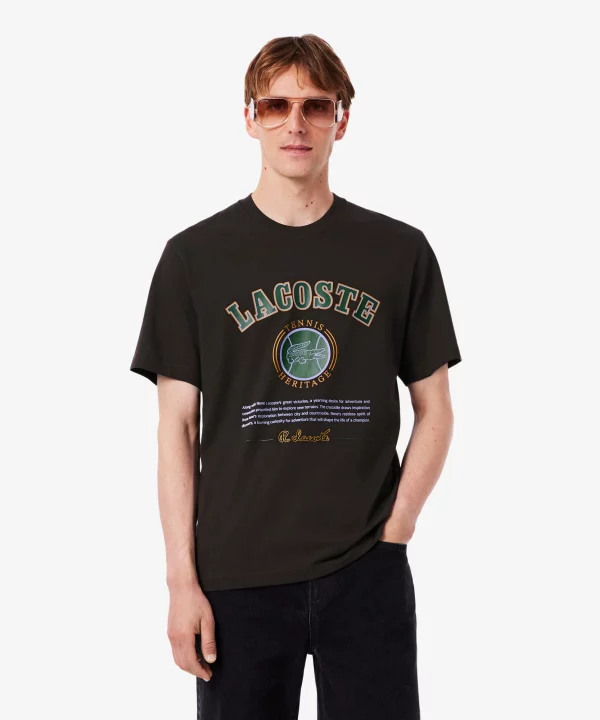 Camiseta de algodón estampada - LACOSTE