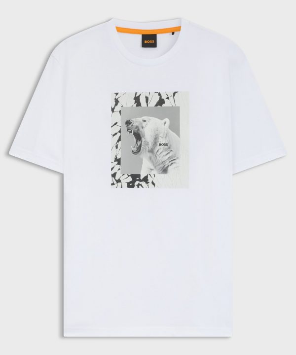 Camiseta de punto de algodón - HUGO BOSS