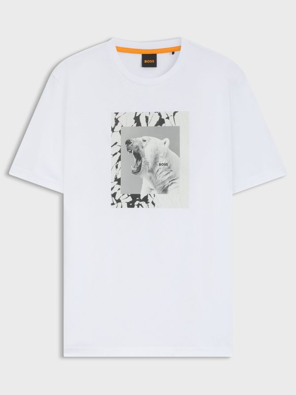 Camiseta de punto de algodón - HUGO BOSS
