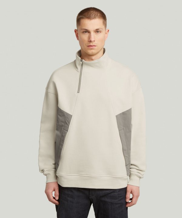 Sudadera Fabric Mix Half Zip - G-STAR RAW