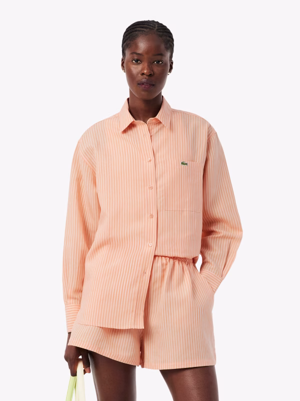 Camisa oversized de mezcla de lino - LACOSTE