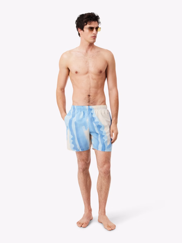 Bañador de rayas de largo medio - LACOSTE