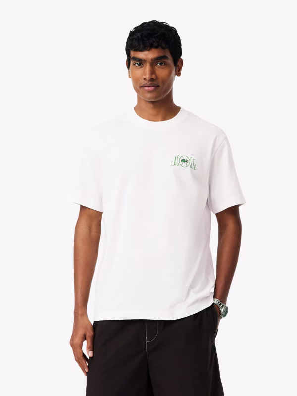 Camiseta de algodón estampada - LACOSTE