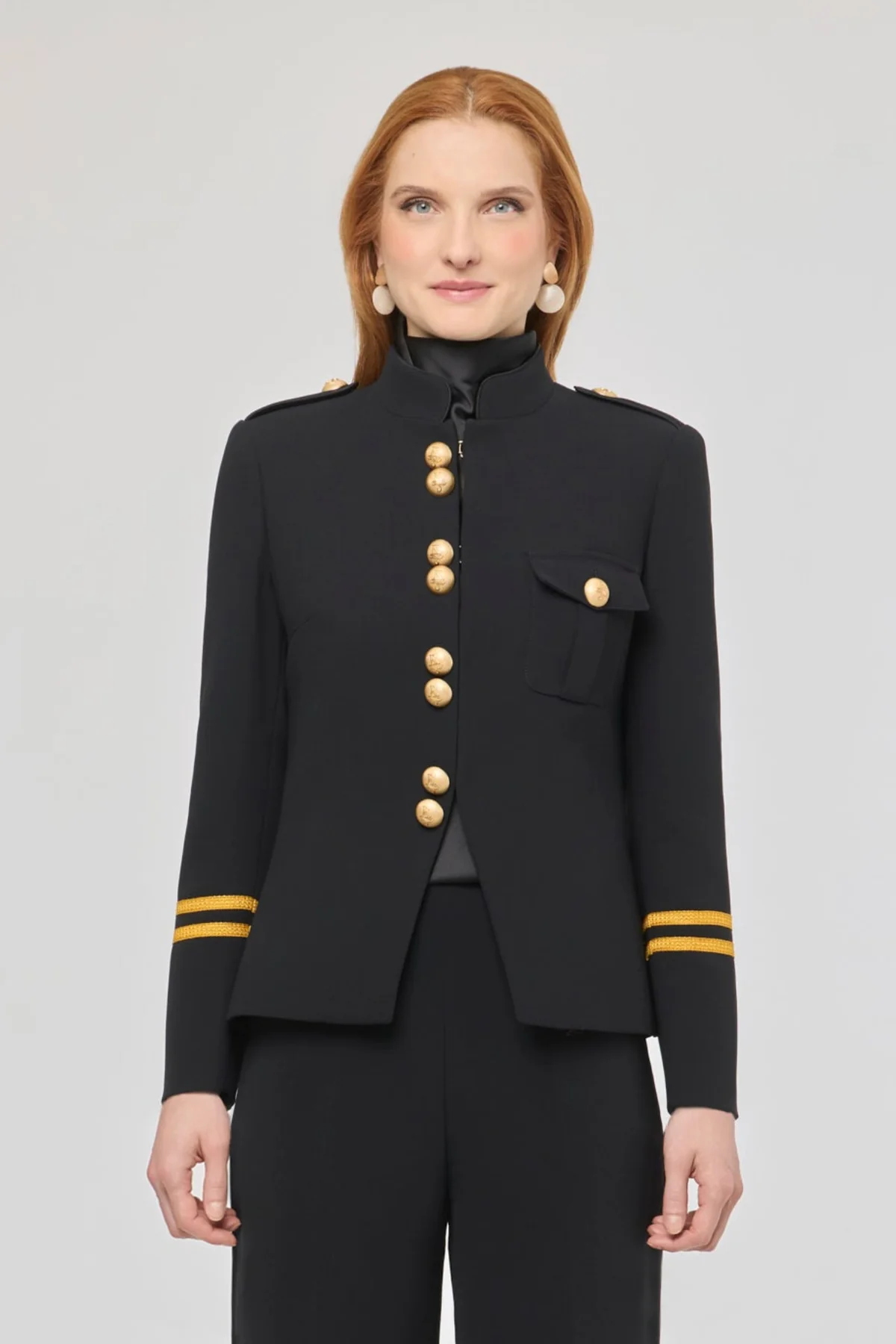 Blazer negra con galones Claudia London - THE EXTREME COLLECTION