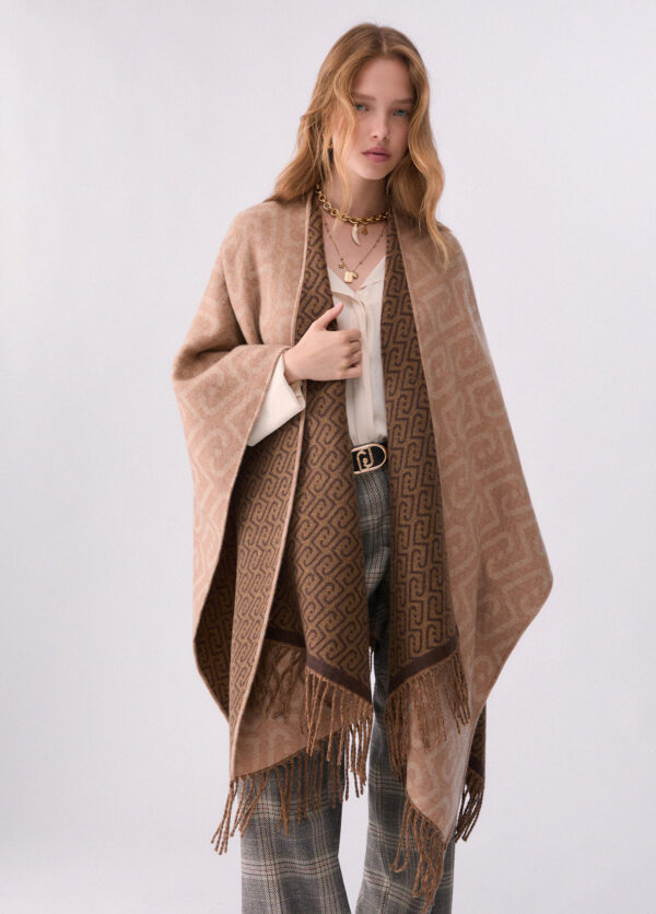 Poncho monograma jacquard - LIU.JO