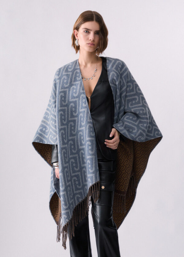 Poncho monograma jacquard - LIU.JO