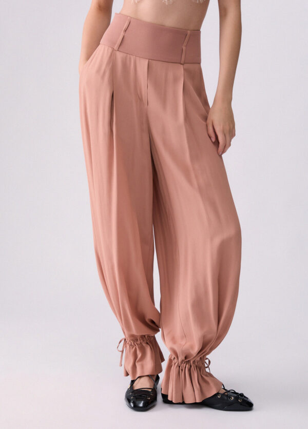 Pantalones amplios con cordón ajustable - LIU.JO