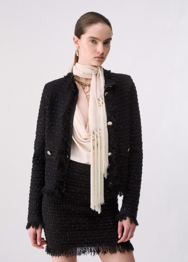 Chaqueta con detalles deshilachados - LIU.JO