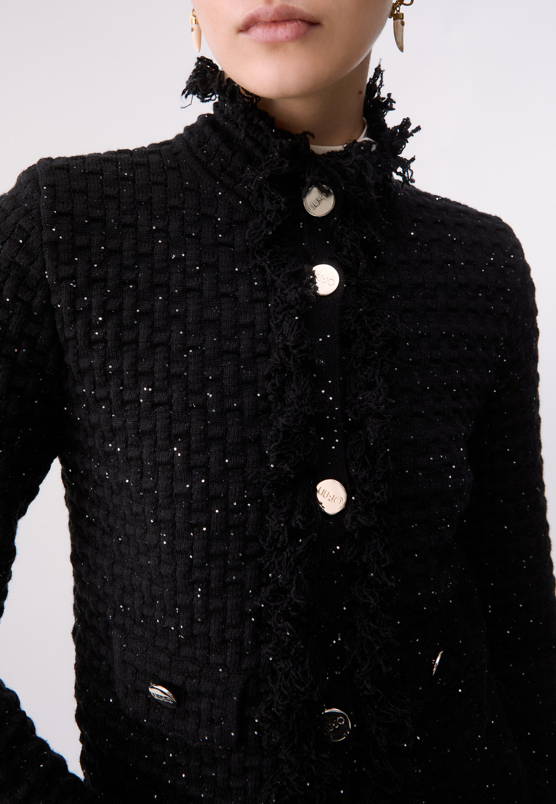 Chaqueta con detalles deshilachados - LIU.JO - Imagen 3