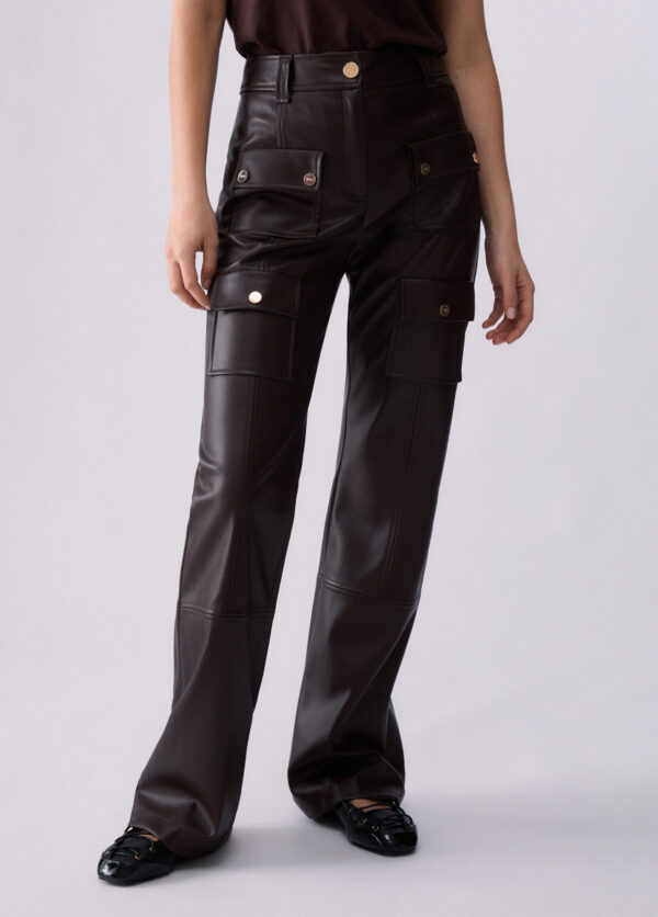 Pantalones en tejido revestido - LIU.JO