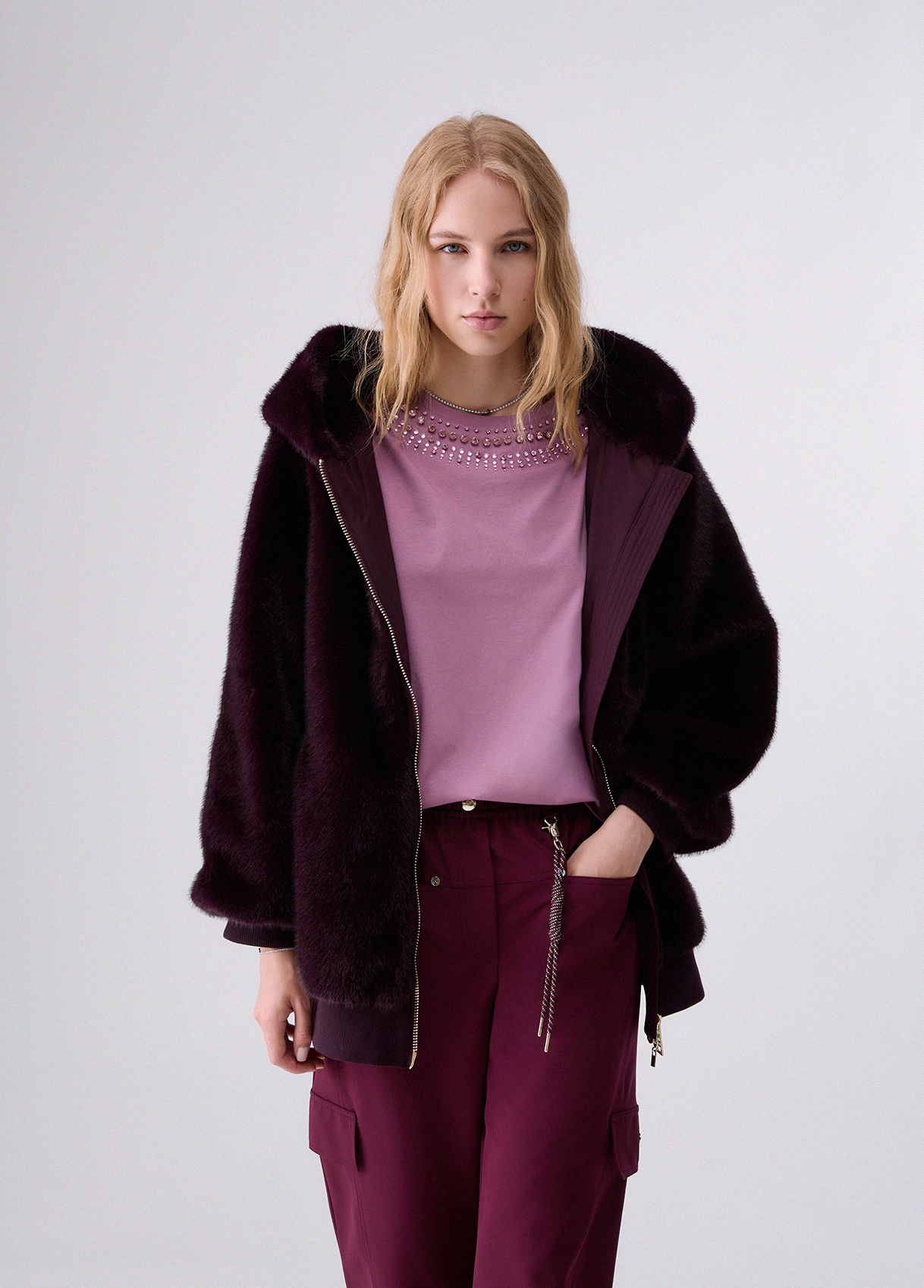 Cazadora oversize en teddy - LIU.JO