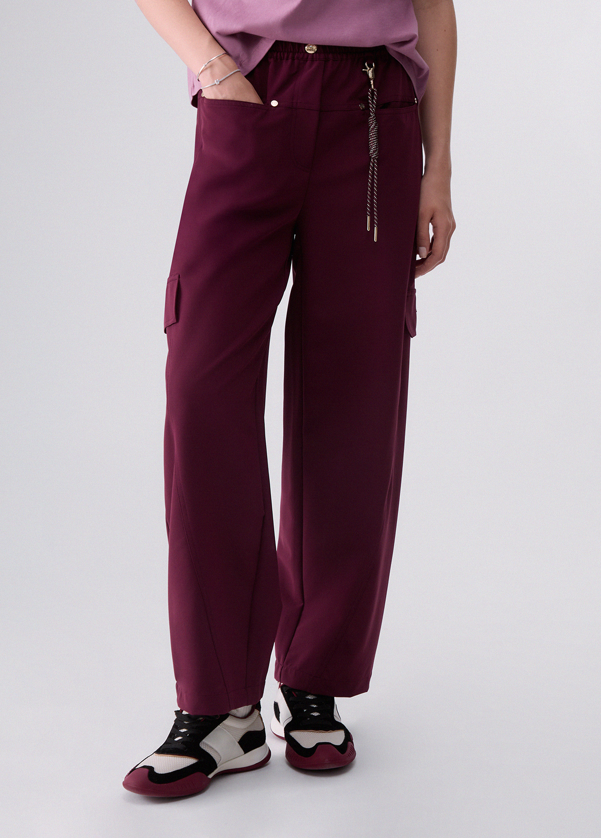 Pantalones oversize con charm - LIU.JO