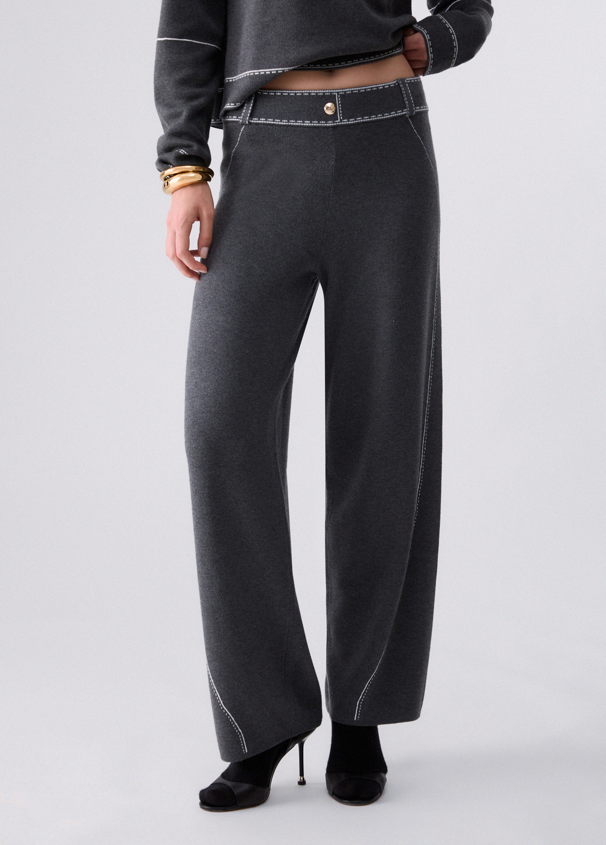 Pantalones con cuciture a contrasto - LIU.JO