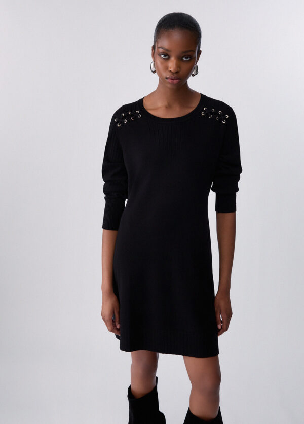Vestido de punto con cordones - LIU.JO