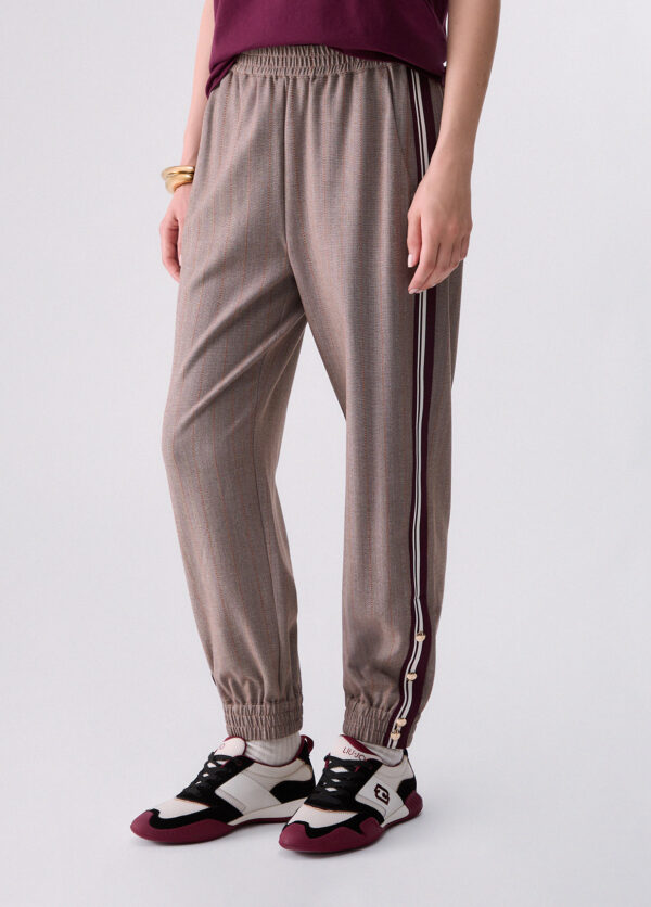 Pantalones jogger con tape laterale - LIU.JO